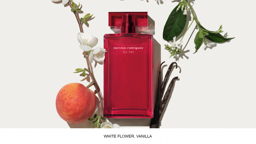 Narciso rodriguez FH EDPI 2025 INGREDIENT VISUAL WHITE FLOWER, VANILLA Texte RGB Web 1920x1080px 300dpi